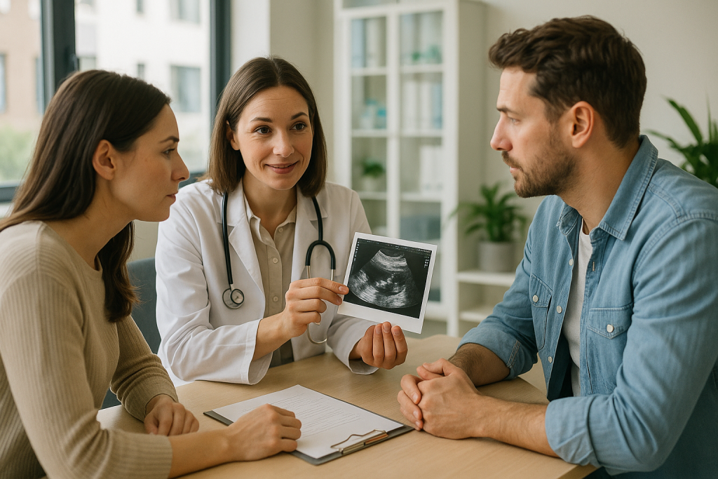 Consultation de fertilité avec un médecin et un couple