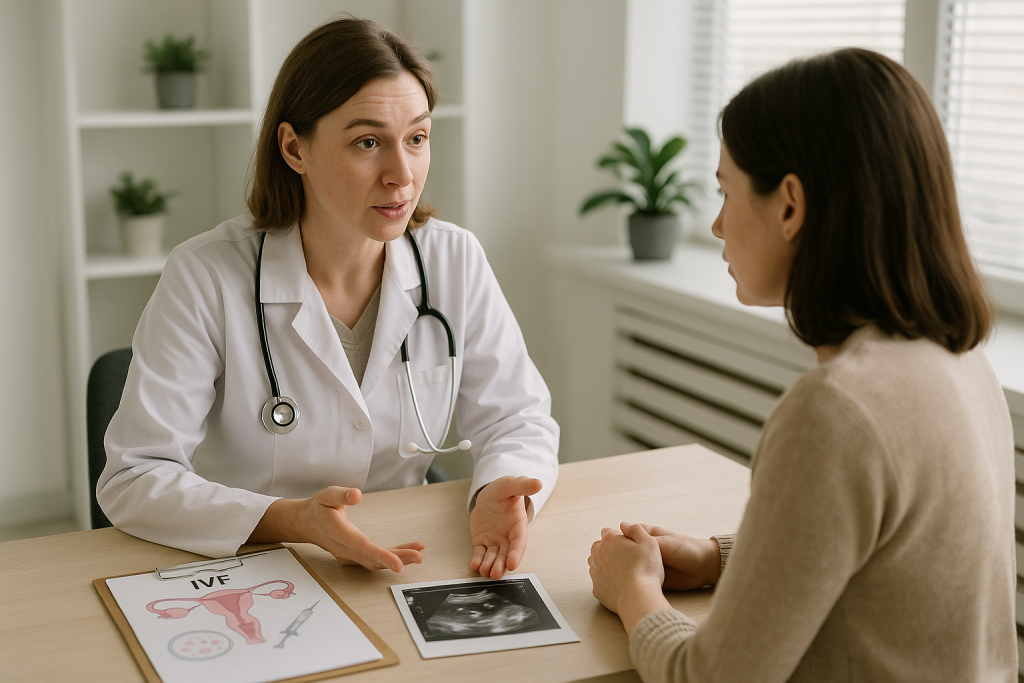 Consultation médicale sur les risques et le suivi d’une FIV